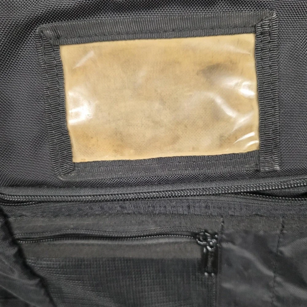 L.L. Bean Messenger Bag Mens Large Black Nylon Crossbody Travel Organizer